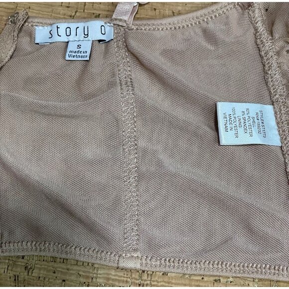 Corset Nude Crop Top Size Small Story On - Picture 5 of 7